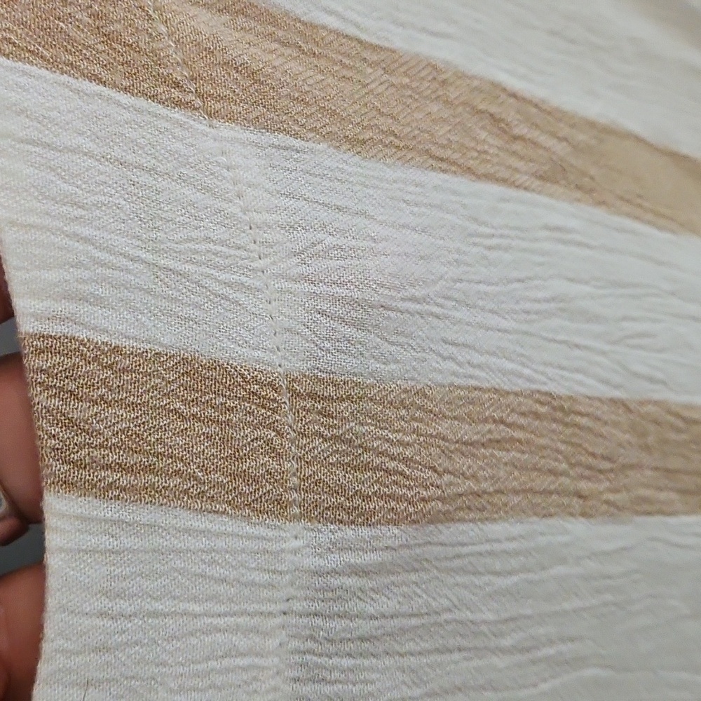 Maurices Beige and Cream Striped Blouse - Picture 5 of 9